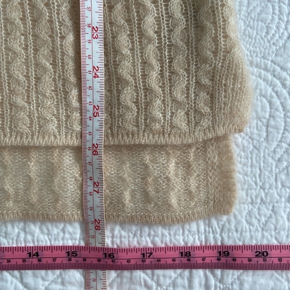 Margaret O’Leary Cashmere Spun Silk Sweater Cream Ivory Small - Picture 8 of 14